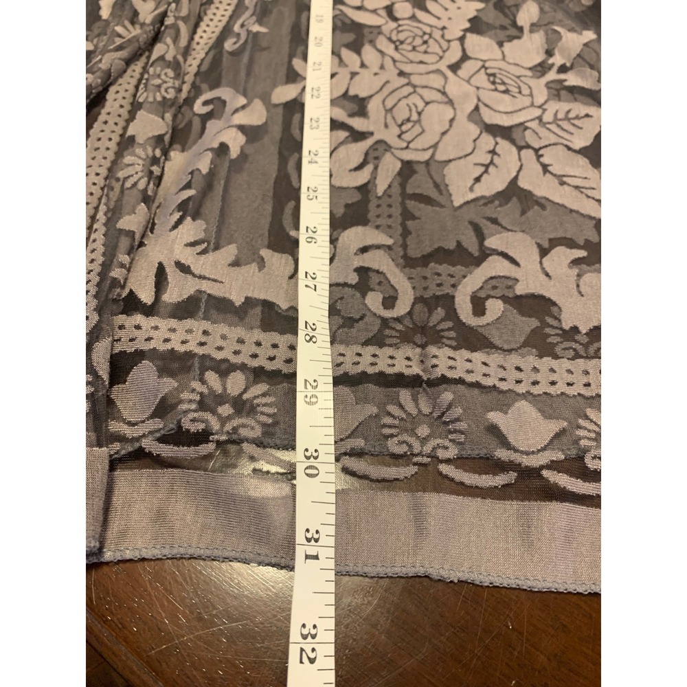 David and Young Sheer Floral Kimono Shrug in Gray and Charcoal - Picture 5 of 7